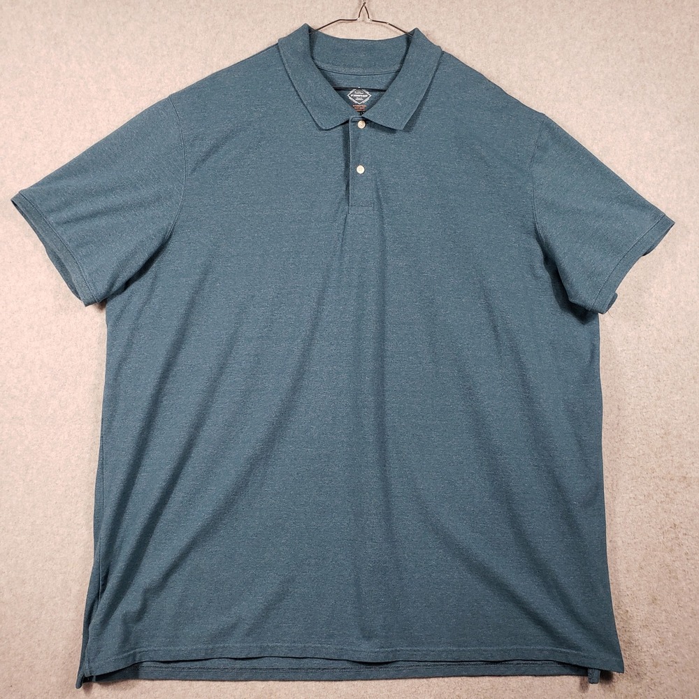 St. John's Bay Mens‎ 4XLT Polo Blue Comfort Flex Easy Care Stretch Knit Shirt